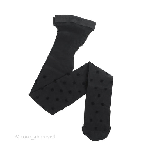 Chanel Black Tights with CC Logo Size S