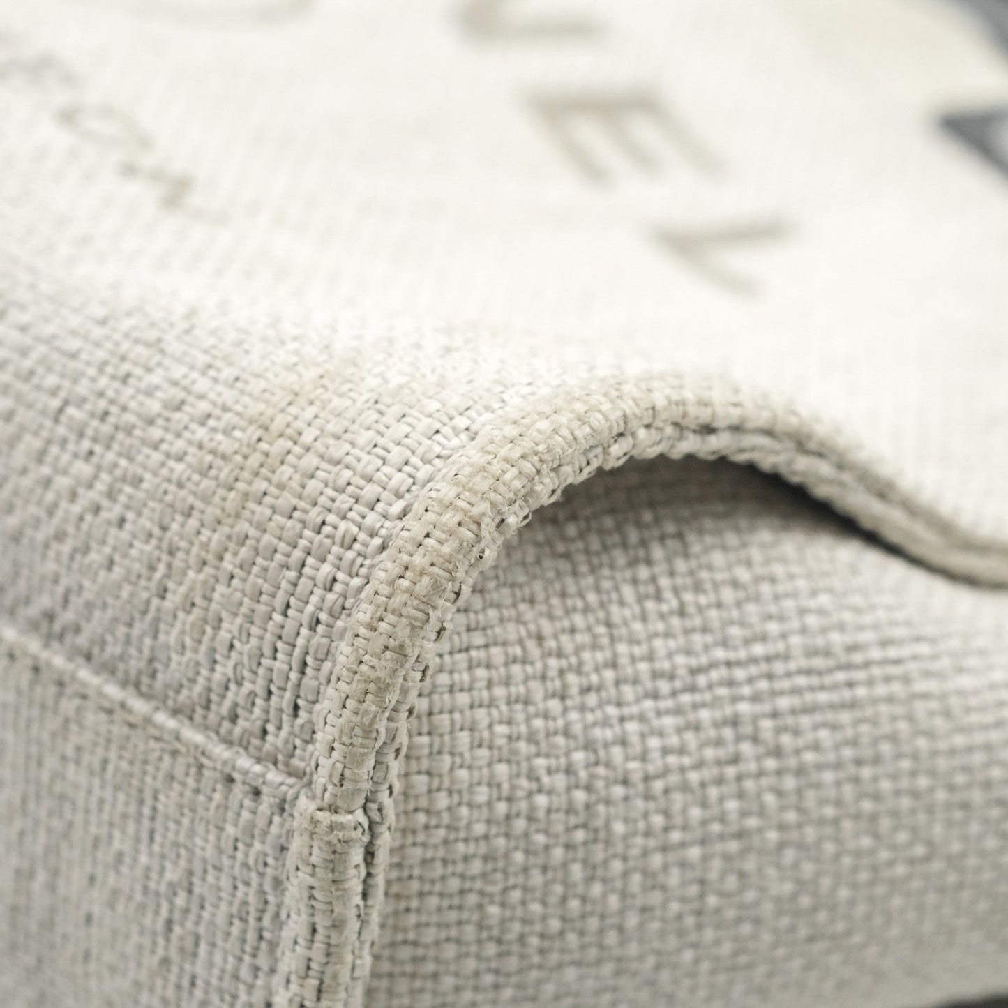 Chanel Medium Deauville Tote Light Grey Canvas