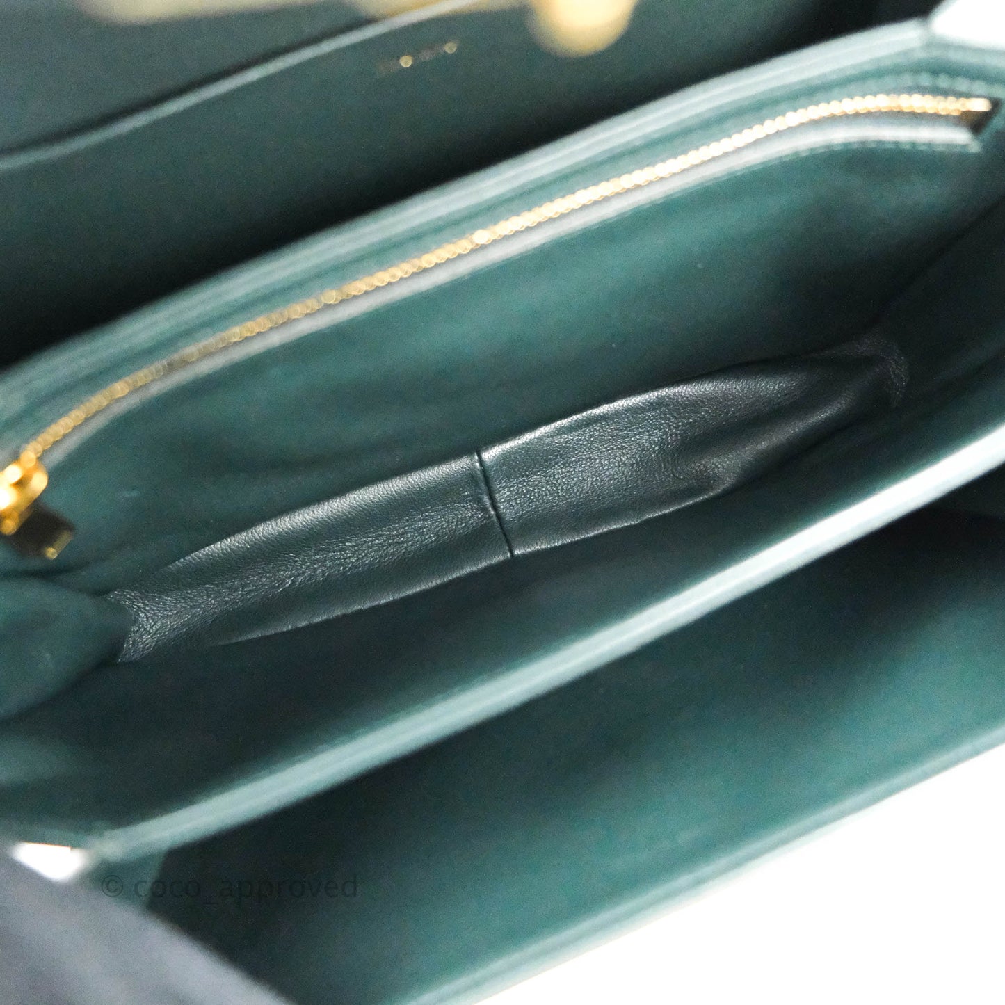 Celine Medium Triomphe Shiny Calfskin Amazone Green