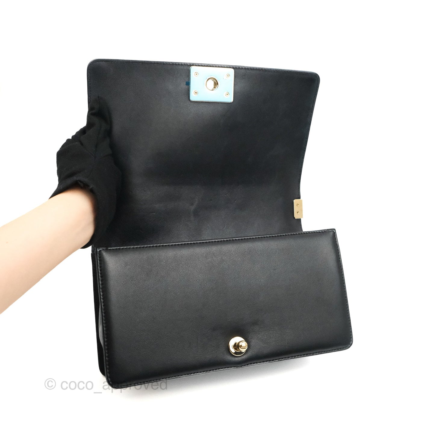 Chanel Quilted Medium Boy Black Gold Hardware