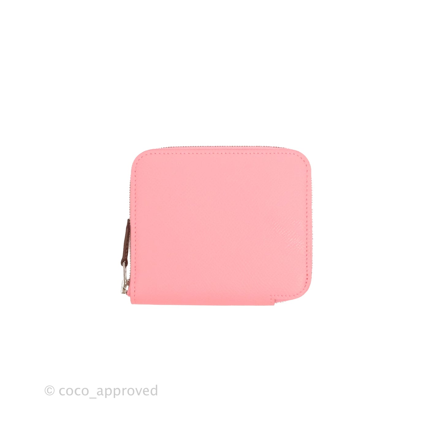Hermès Silk In Compact Wallet Rose Lipstick Epsom