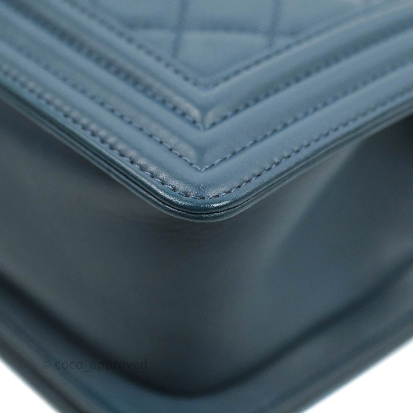 Chanel Boy Small Navy Calfskin Ruthenium Hardware