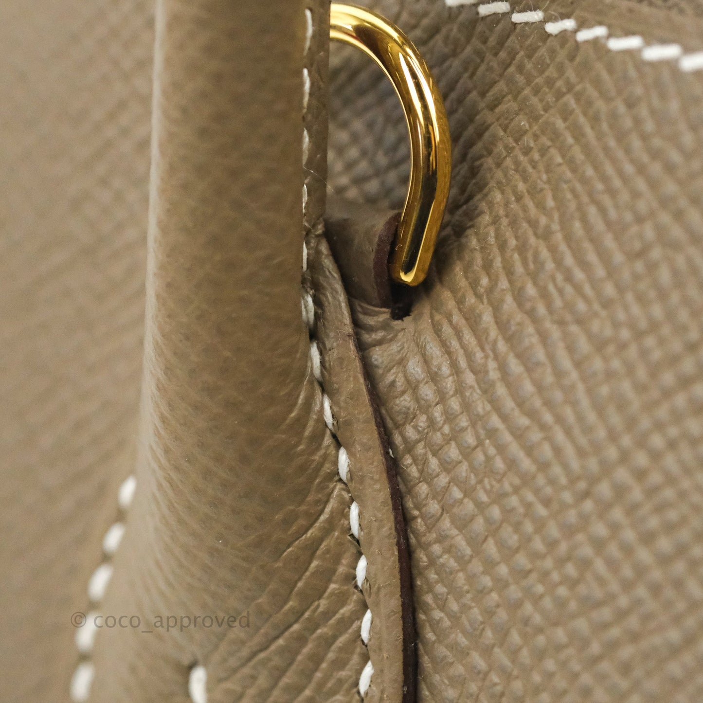 Hermès Bolide 1923 25 Etoupe Epsom Gold Hardware