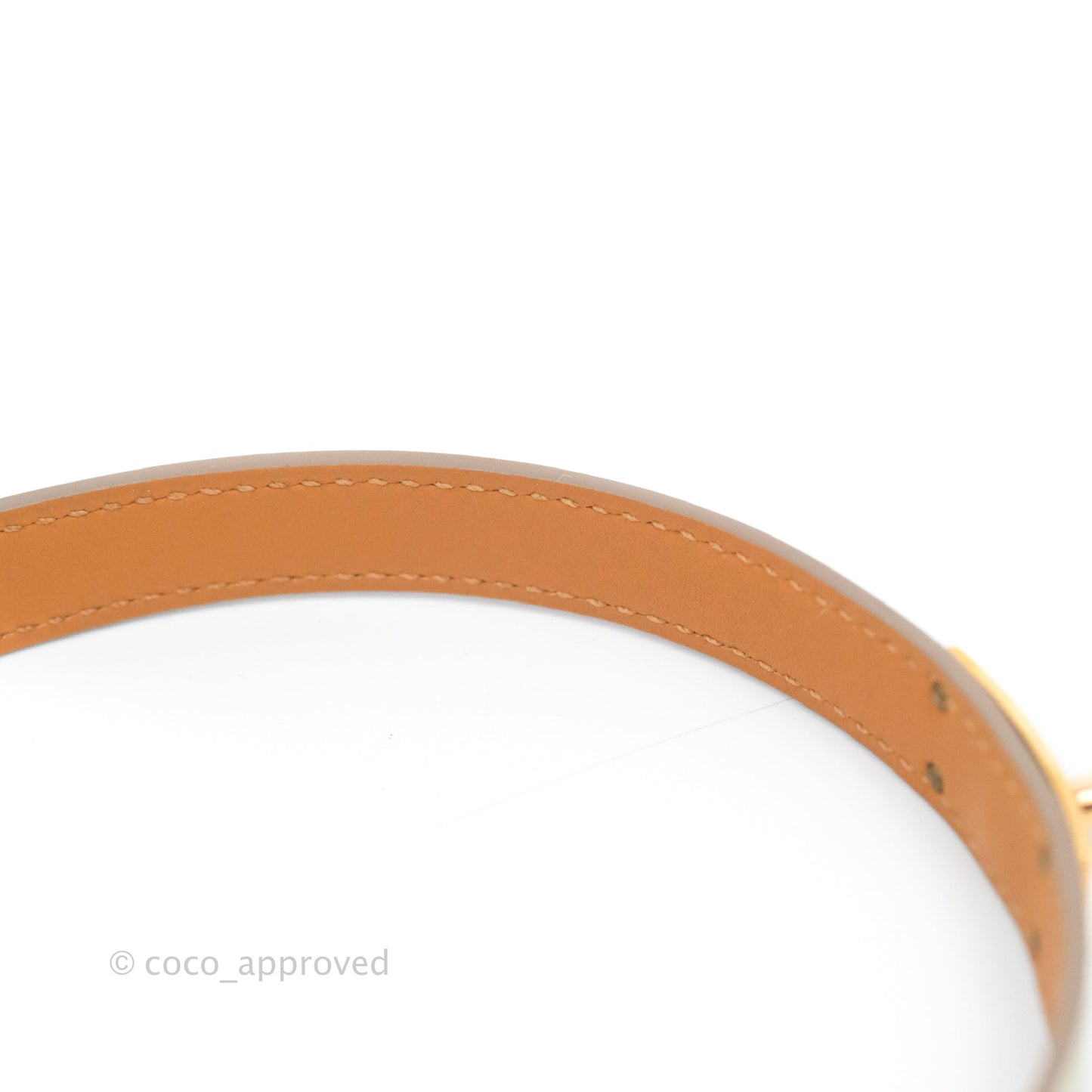 Hermès Kelly Double Tour Bracelet Craie Swift Rose Gold Hardware