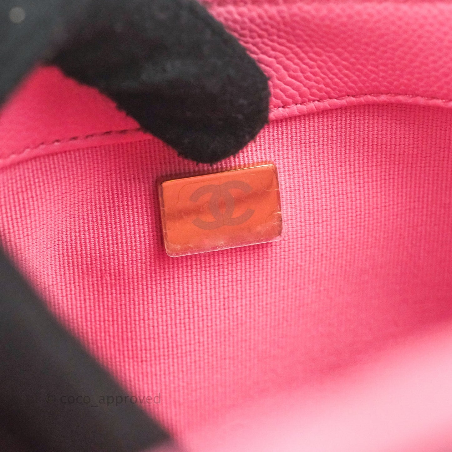 Chanel Mini Messenger Pink Caviar Bag 23P