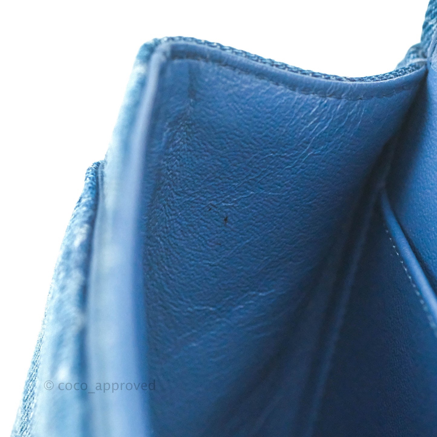 Chanel Classic M/L Medium Double Flap Blue Denim Ruthenium Hardware