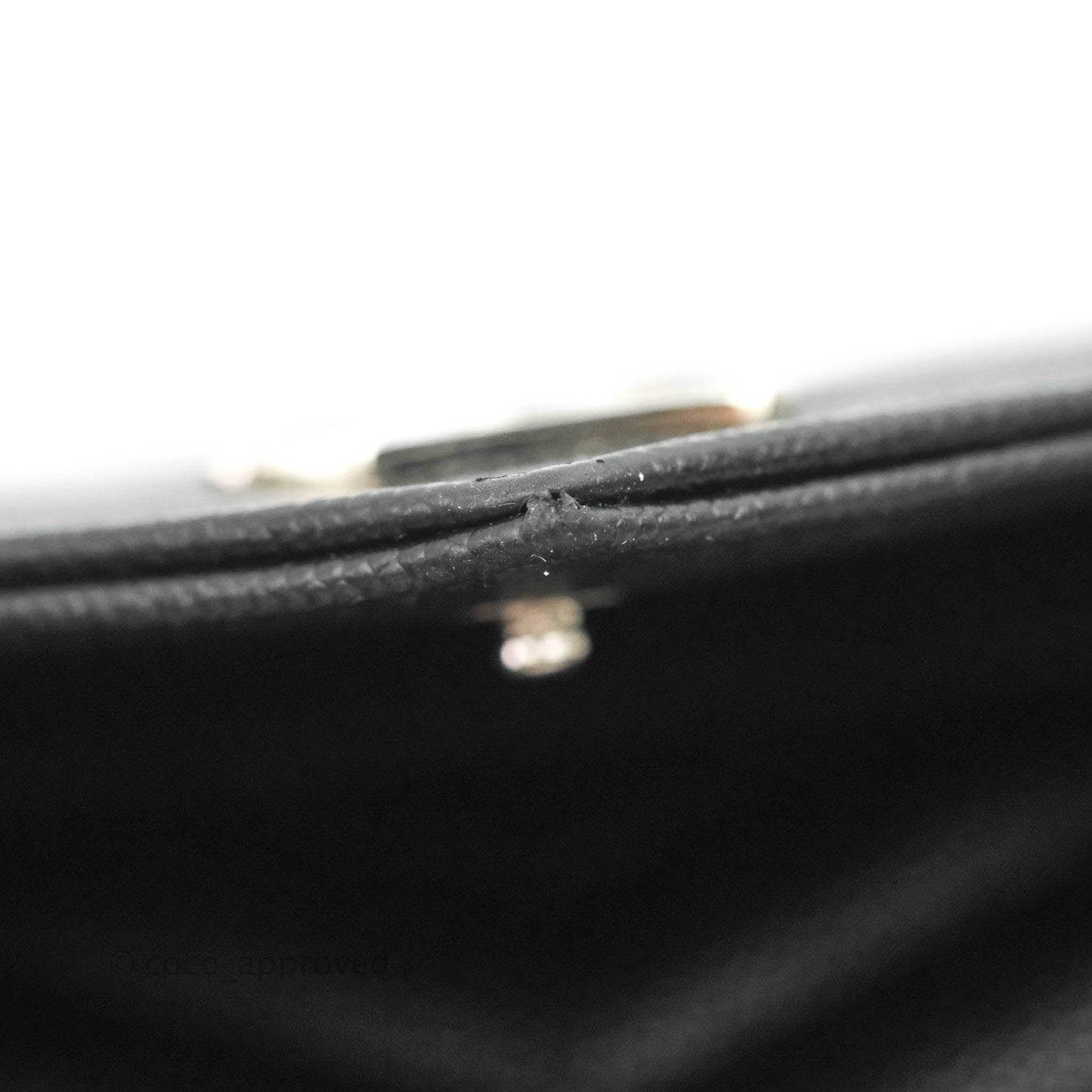 Saint Laurent Wallet on Chain WOC Black Grained Leather Silver Hardware