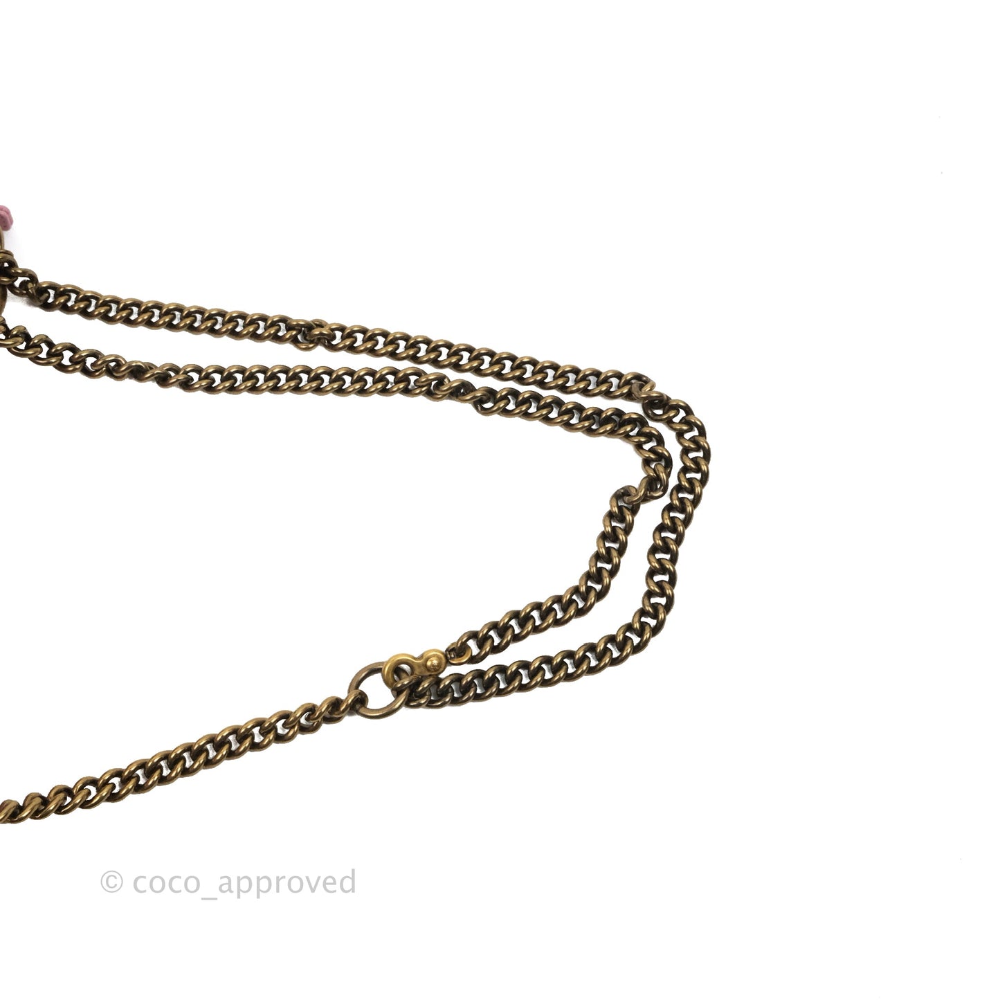 Chanel CC Crown Flap Pink Calfskin Antique Gold Hardware