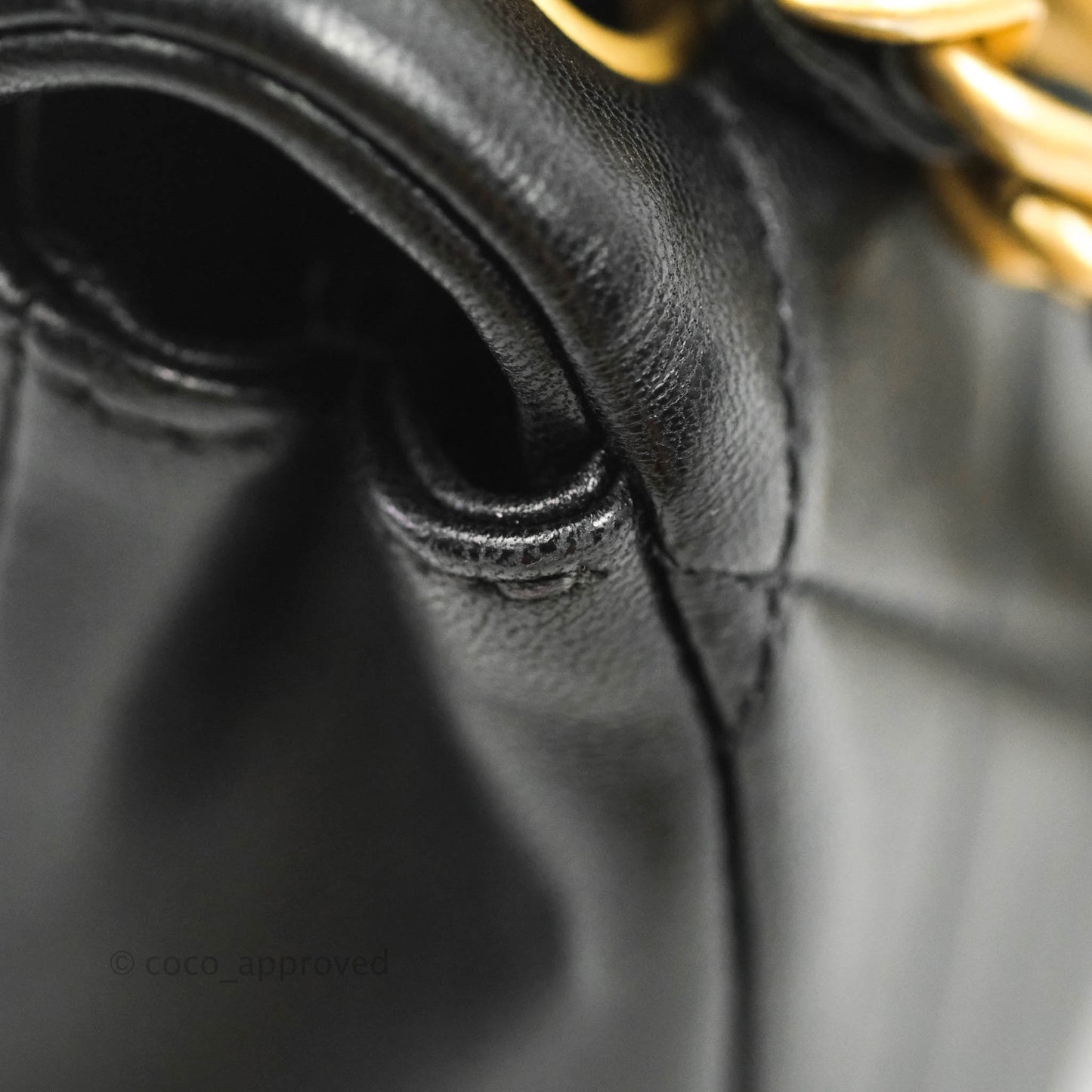 Chanel Entwined Chain Bag Black Lambskin Aged Gold Hardware