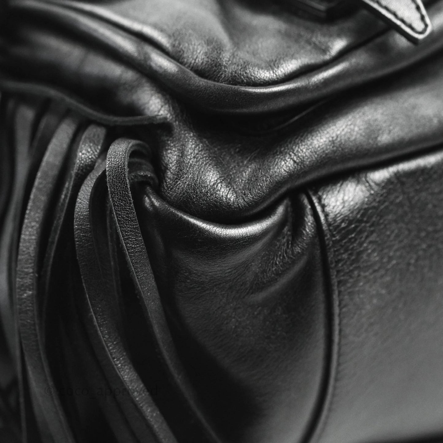 Saint Laurent Festival Fringe Backpack Black Calfskin