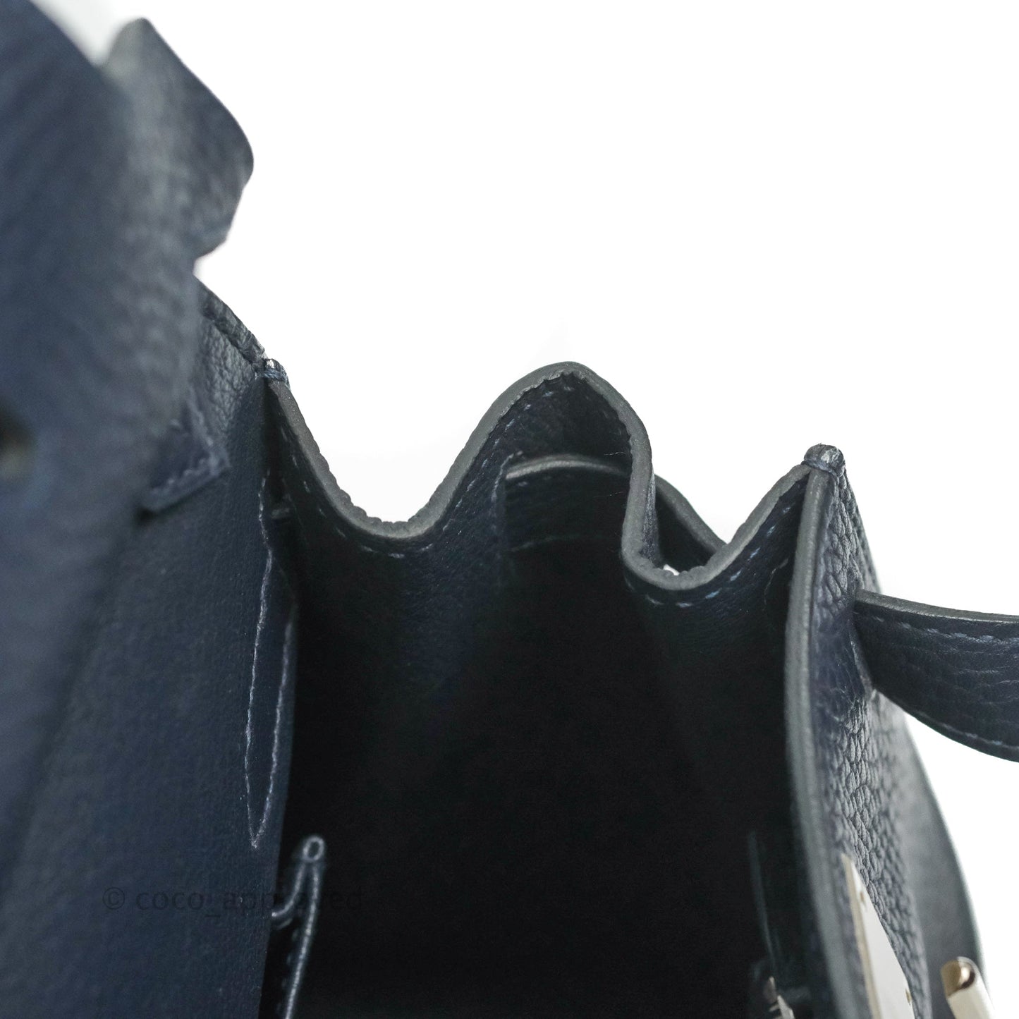 Hermes Jypsiere 28 Togo Midnight Blue Palladium Hardware
