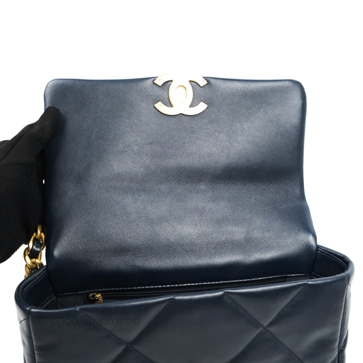 Chanel 19 Small Navy Lambskin Mixed Hardware