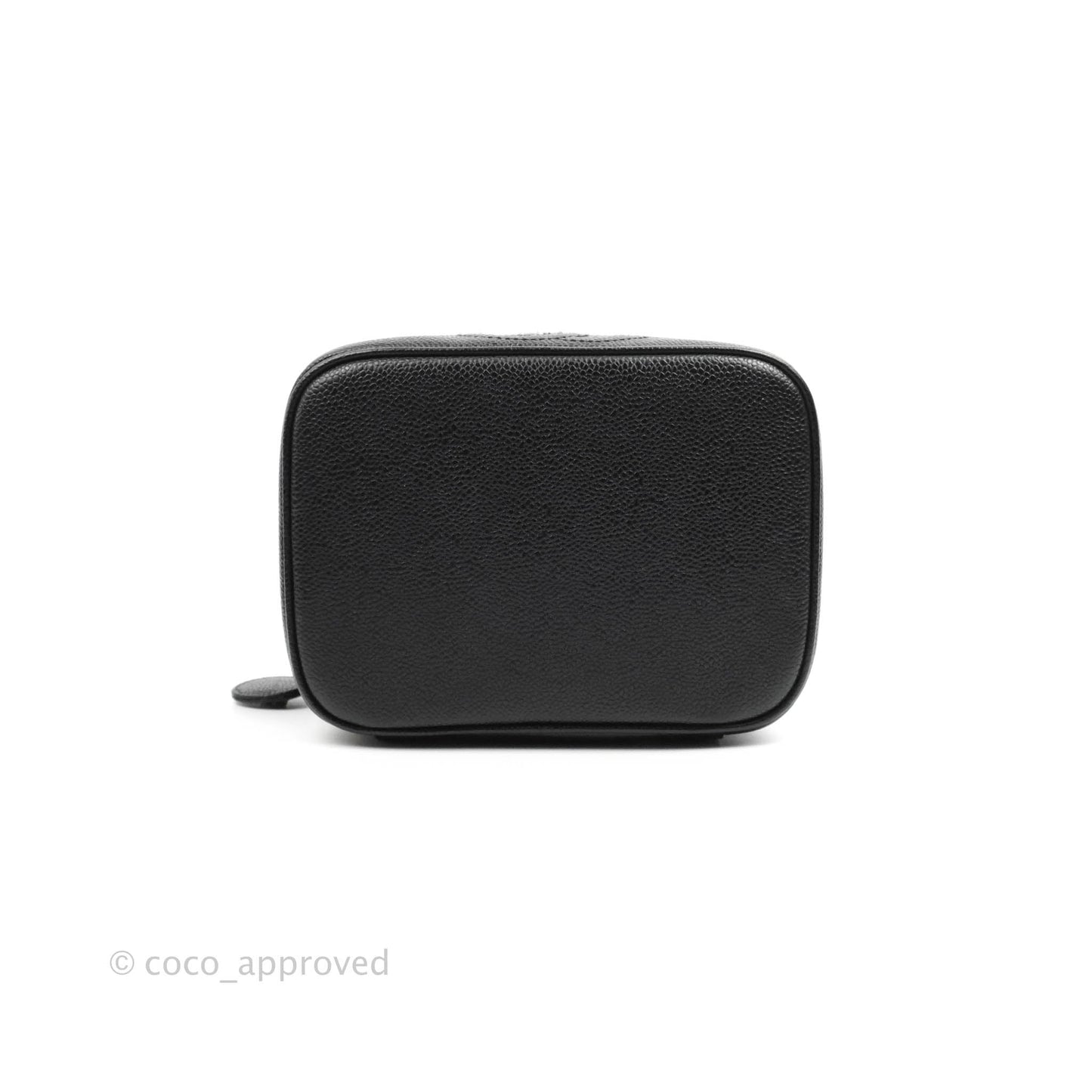 Chanel Vintage Vanity Case Black Caviar Gold Hardware