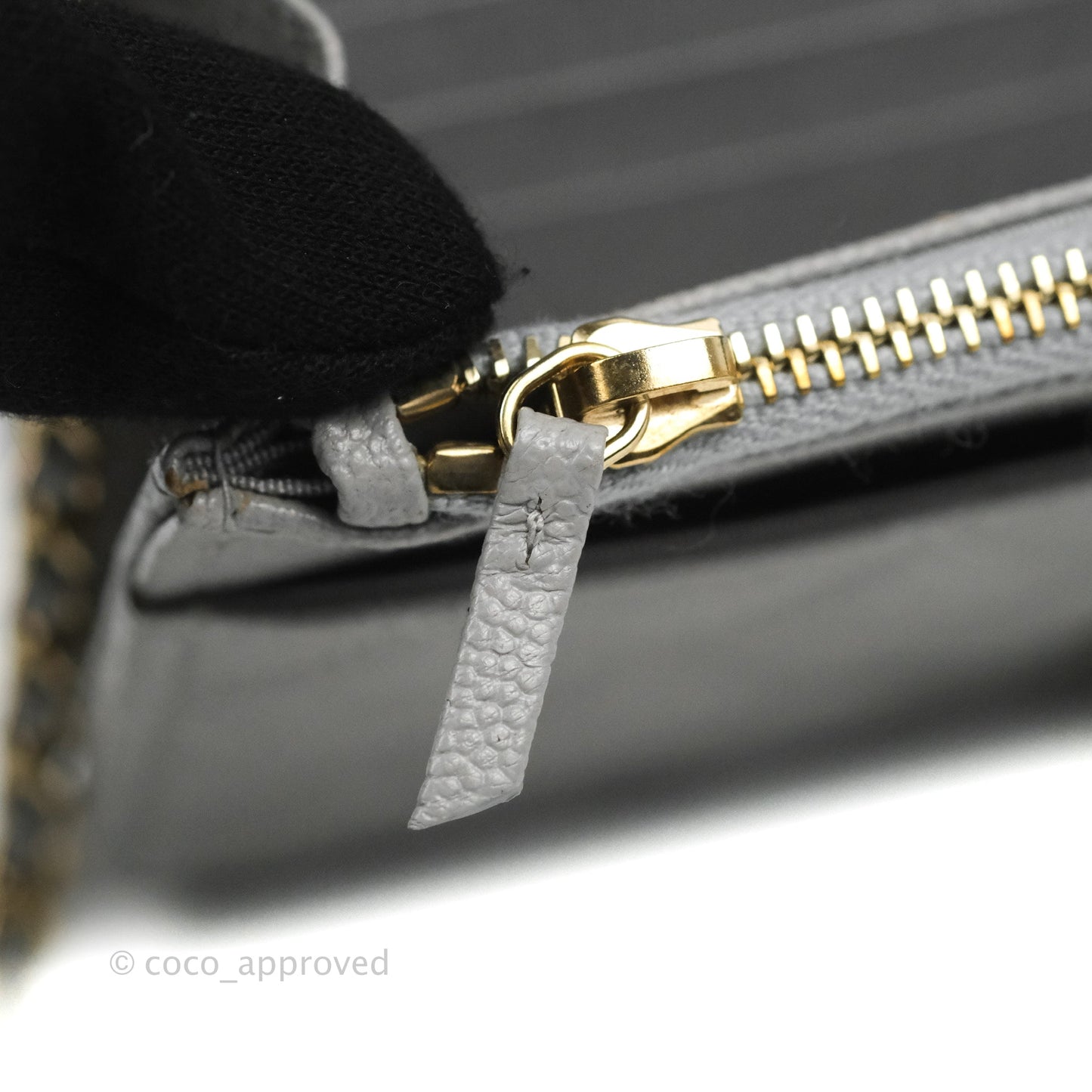 Chanel Golden Class Wallet on Chain WOC Grey Caviar Gold Hardware