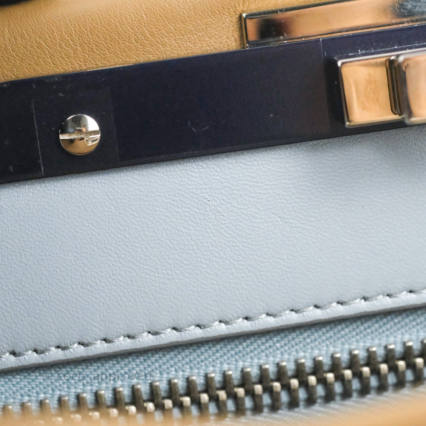 Fendi Peekaboo Medium Light Brown Silver Hardware