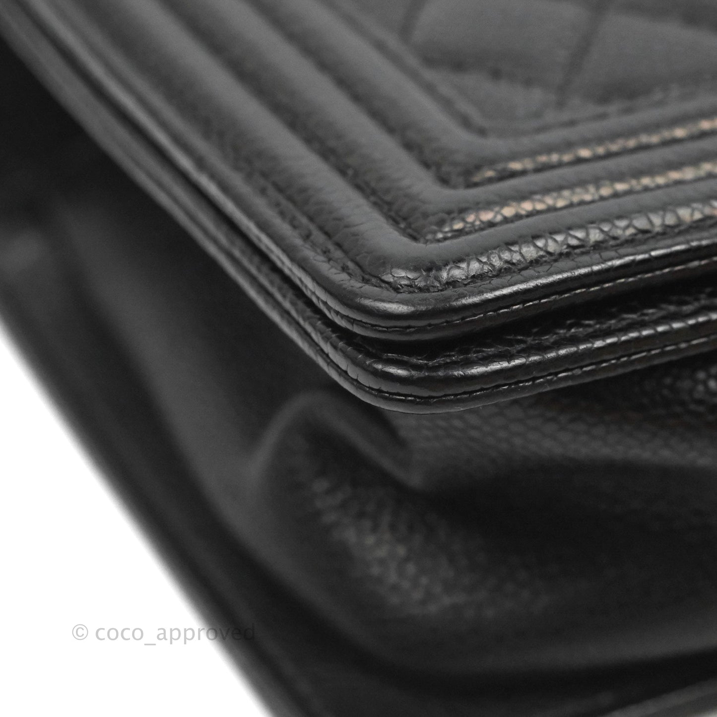Chanel Quilted Medium Boy Black Caviar Ruthenium Hardware
