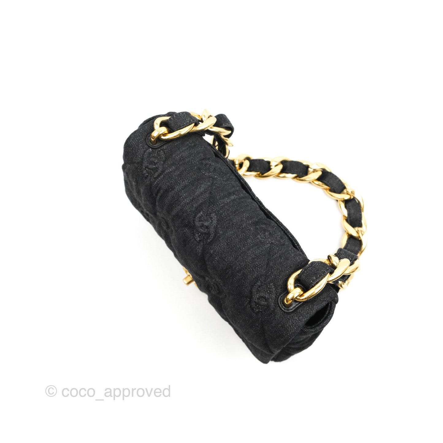 Chanel Medium Funky Town Flap Denim Aged Gold Hardware 22S