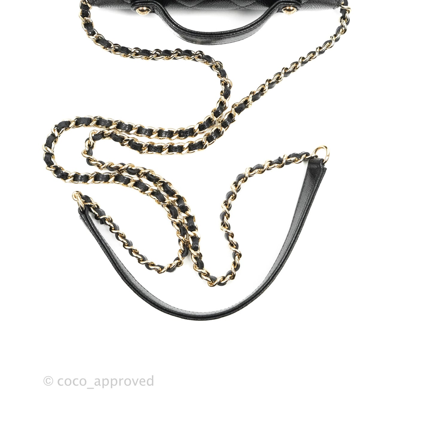 Chanel Business Affinity Clutch With Chain Black Caviar Gold Hardware