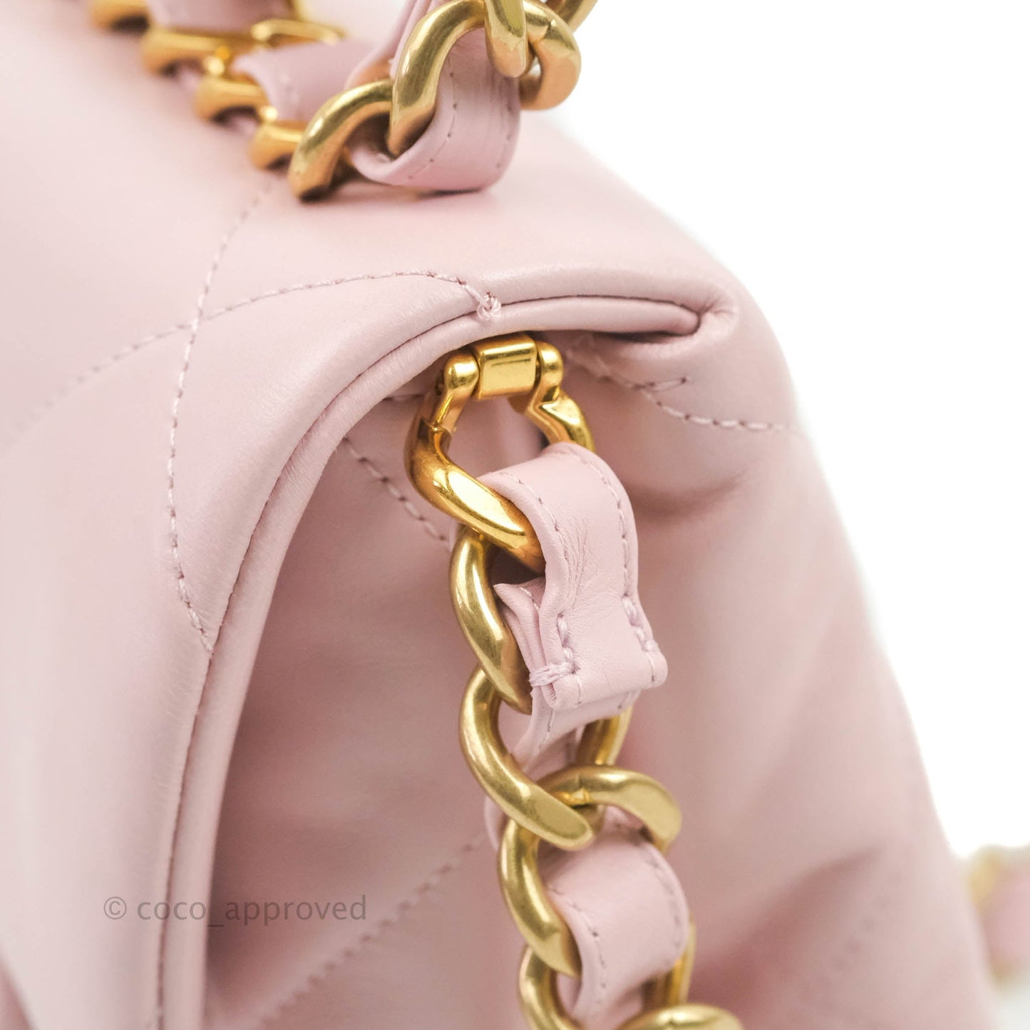 Chanel Small Flap Bag Light Pink Lambskin Aged Gold Hardware 22-23FW