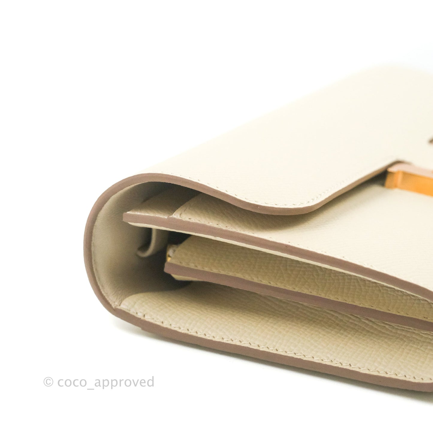 Hermès Constance Long To Go Wallet Craie Epsom Rose Gold Hardware