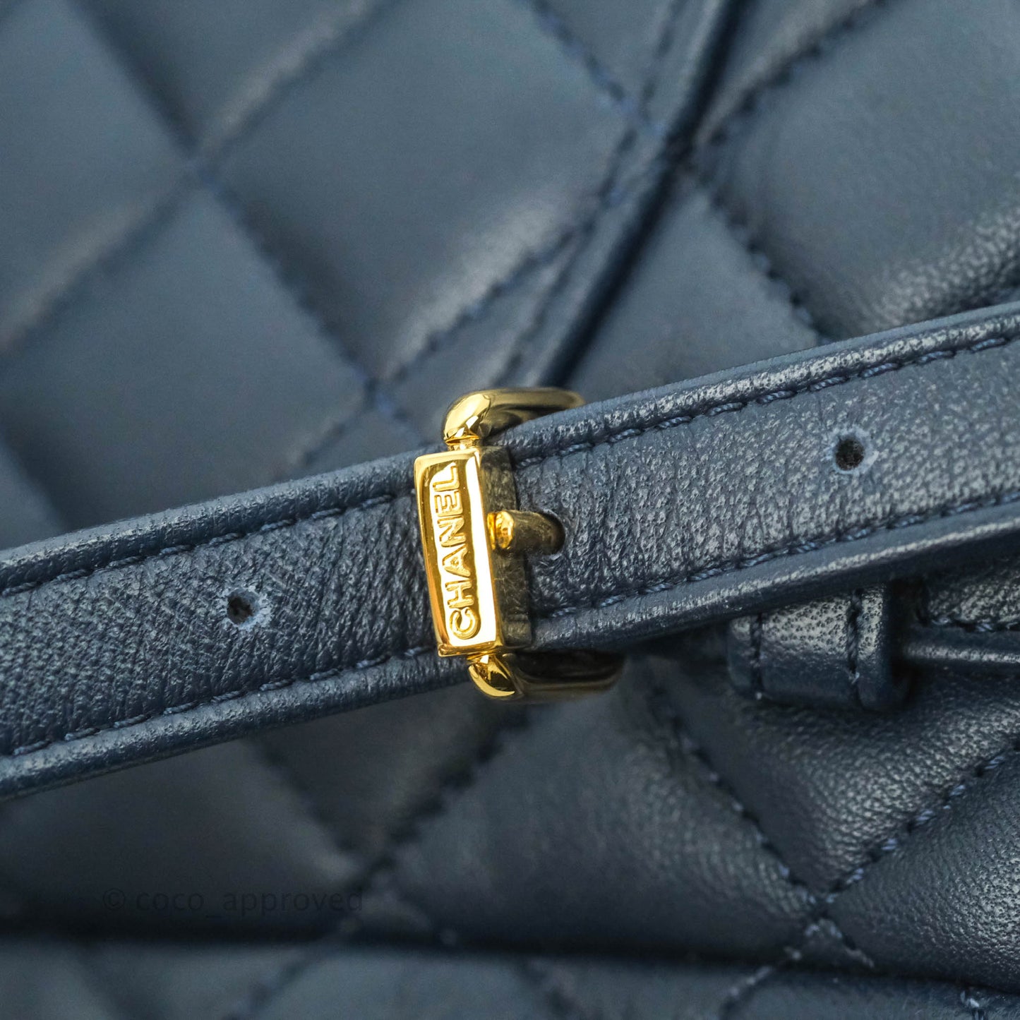 Chanel Small Quilted Urban Spirit Backpack Navy Gold Hardware
