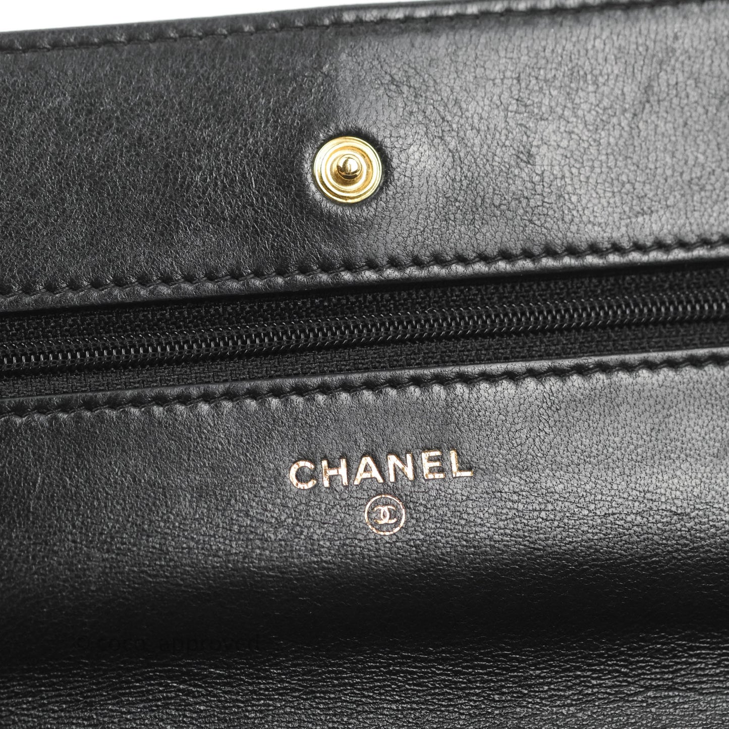 Chanel Quilted Classic WOC Black Lambskin Gold Hardware