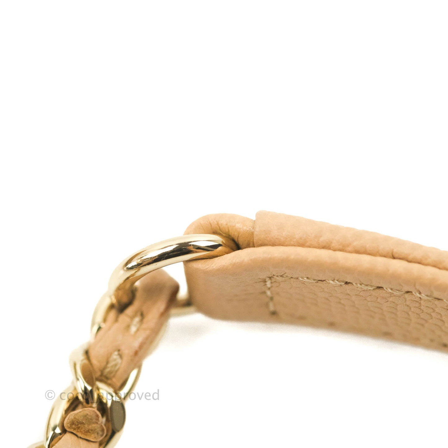 Chanel Quilted Small Business Affinity Flap Beige Caviar Gold Hardware