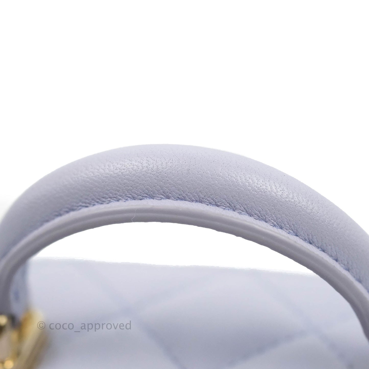 Chanel Mini Top Handle Vanity With Chain Lilac Lambskin Gold Hardware