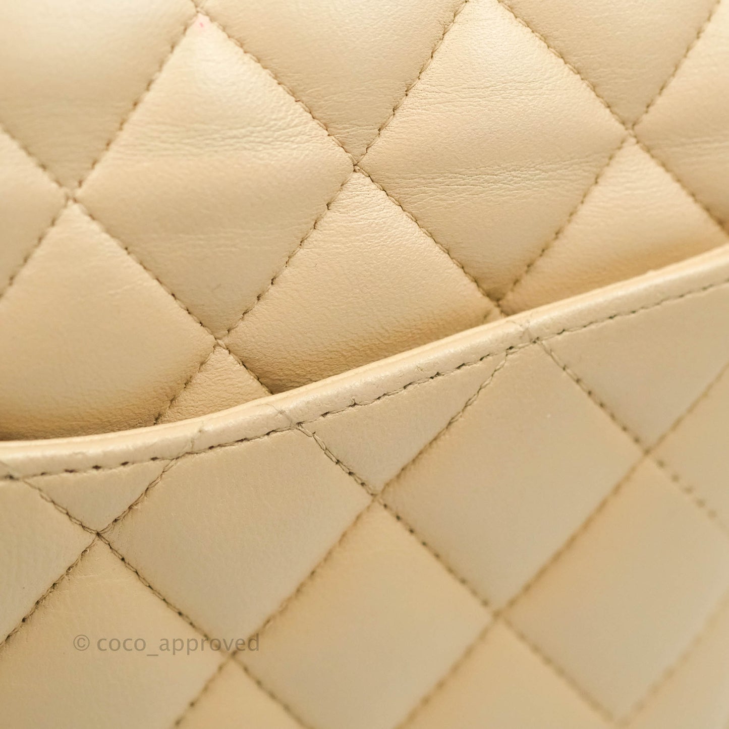 Chanel Classic Medium Flap Quilted Beige Lambskin Gold Hardware