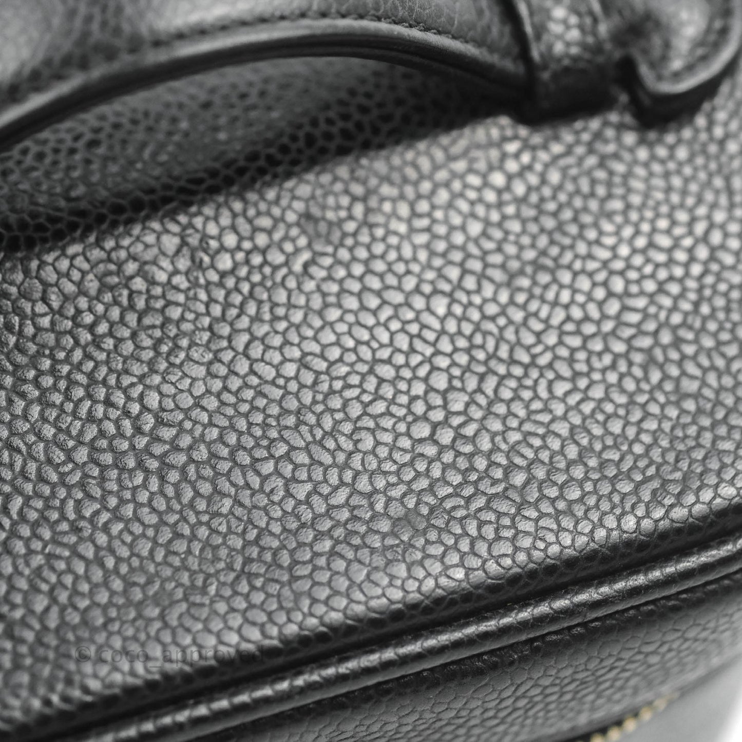 Chanel Vintage Vanity Case Black Caviar Gold Hardware