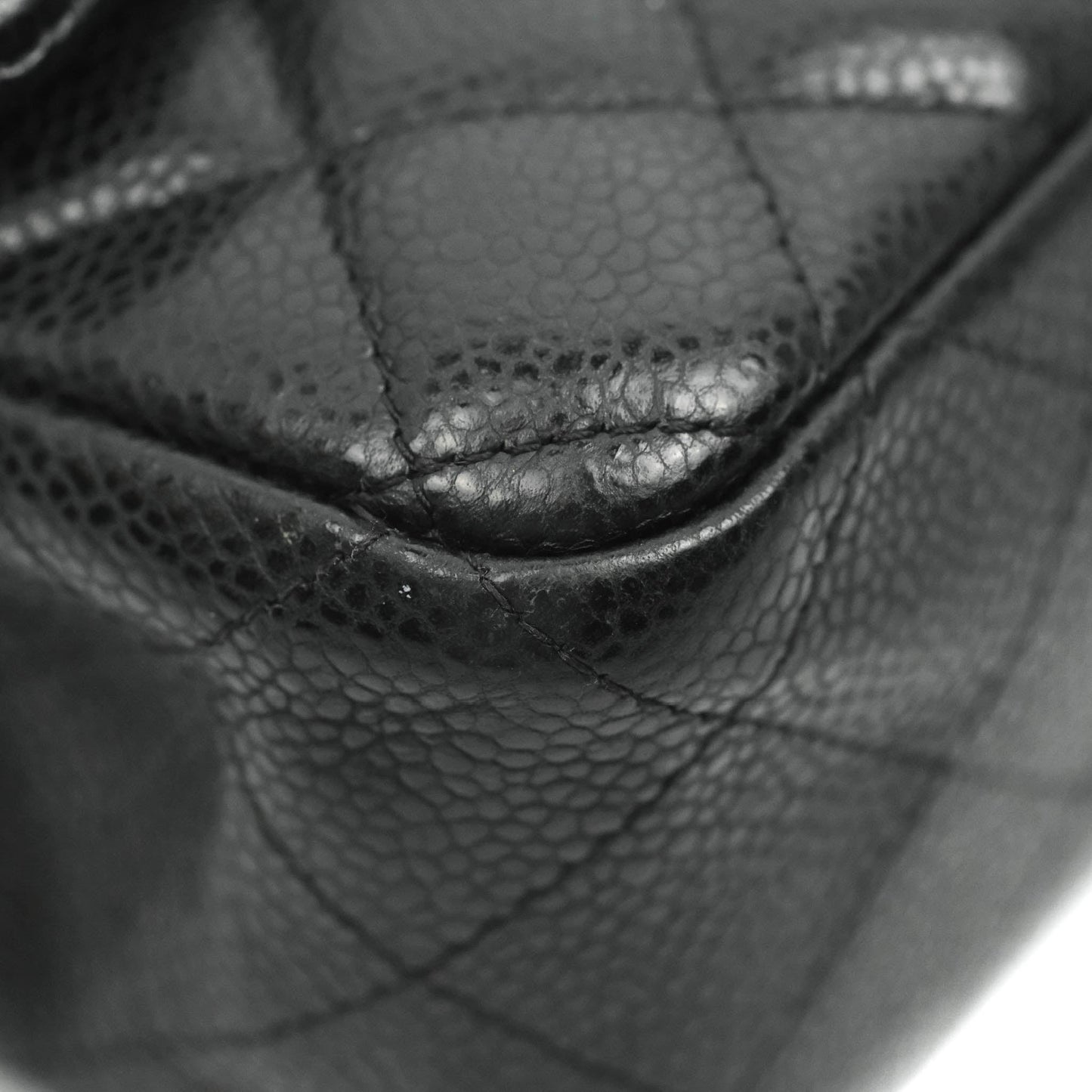 Chanel Quilted Mini Rectangular Flap Black Caviar Silver Hardware 18S