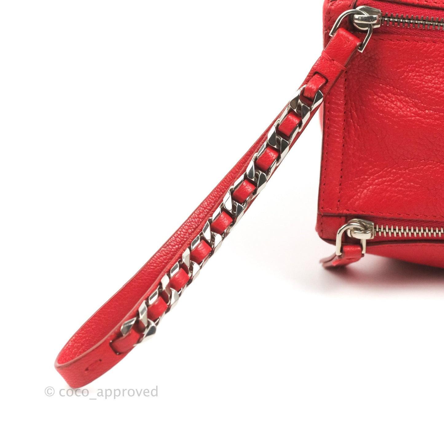 Givenchy Pandora Pouch Red Calfskin Silver Hardware