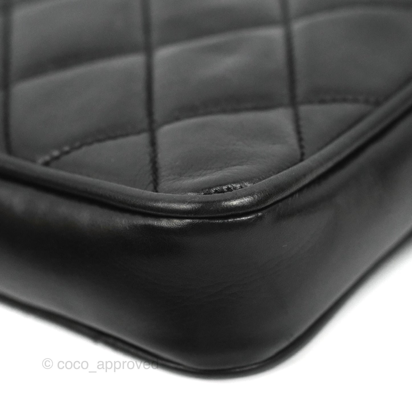Chanel Vintage Belt Bag Quilted Black Lambskin 24K Gold Hardware