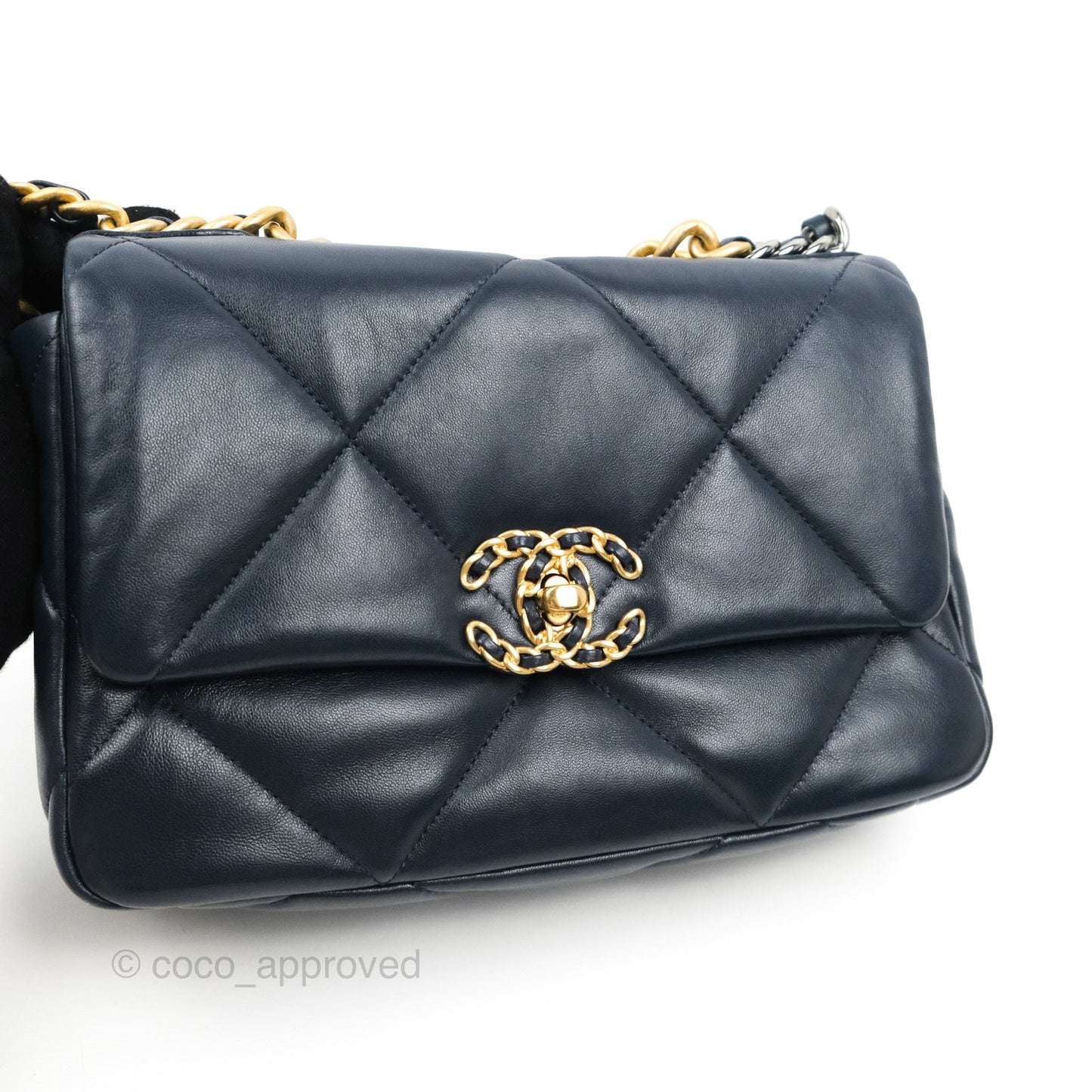 Chanel 19 Small Navy Lambskin Mixed Hardware