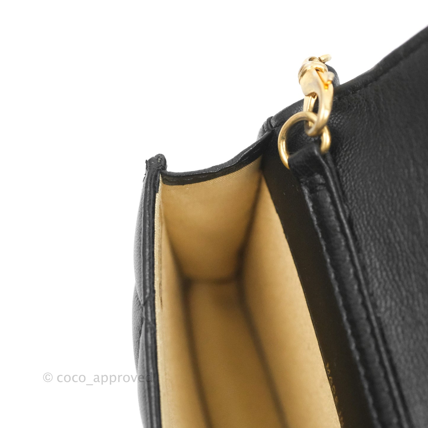 Chanel Mini Pearl Crush Clutch With Chain Belt Black Lambskin Aged Gold Hardware