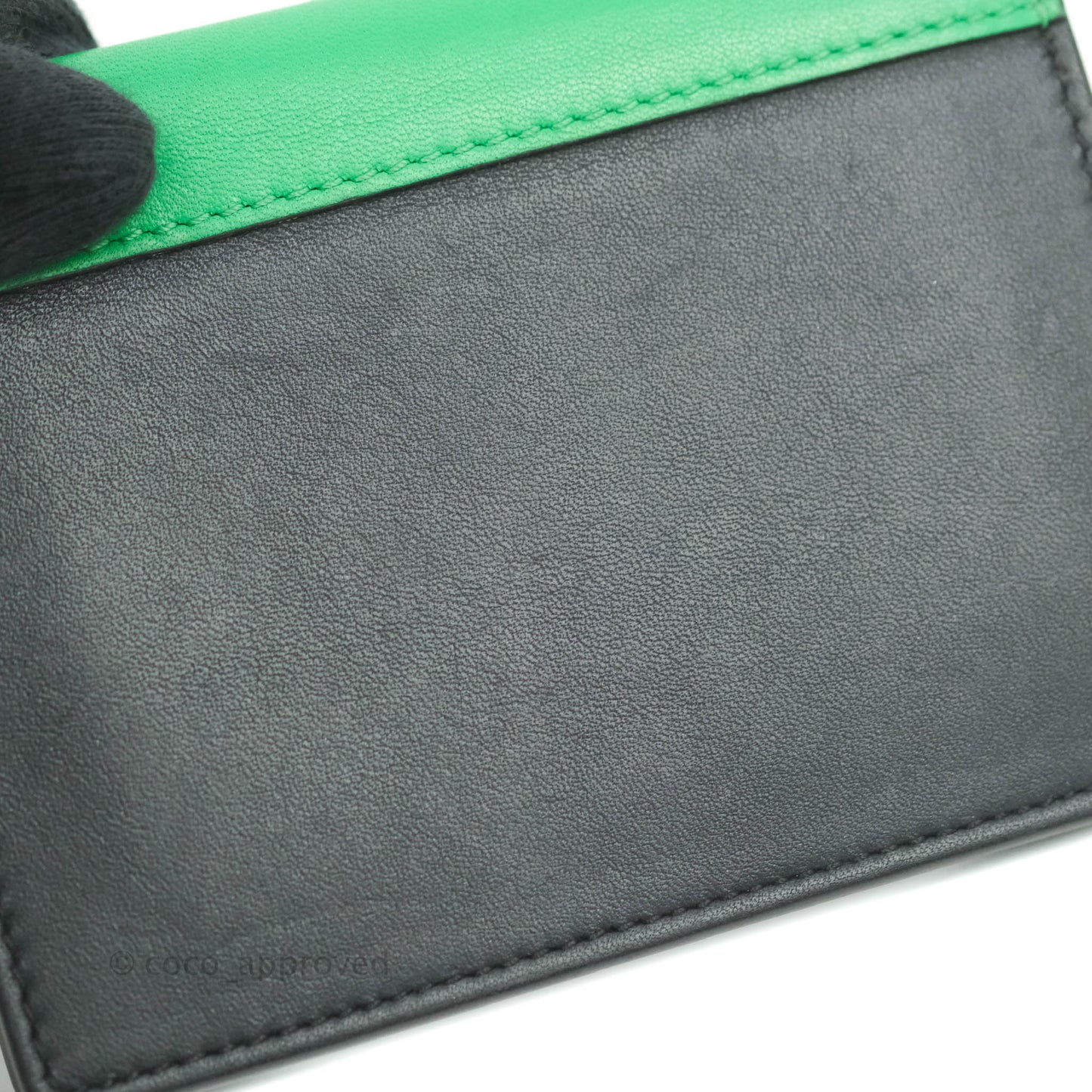 Celine Pocket Card Holder Green/Navy/Black