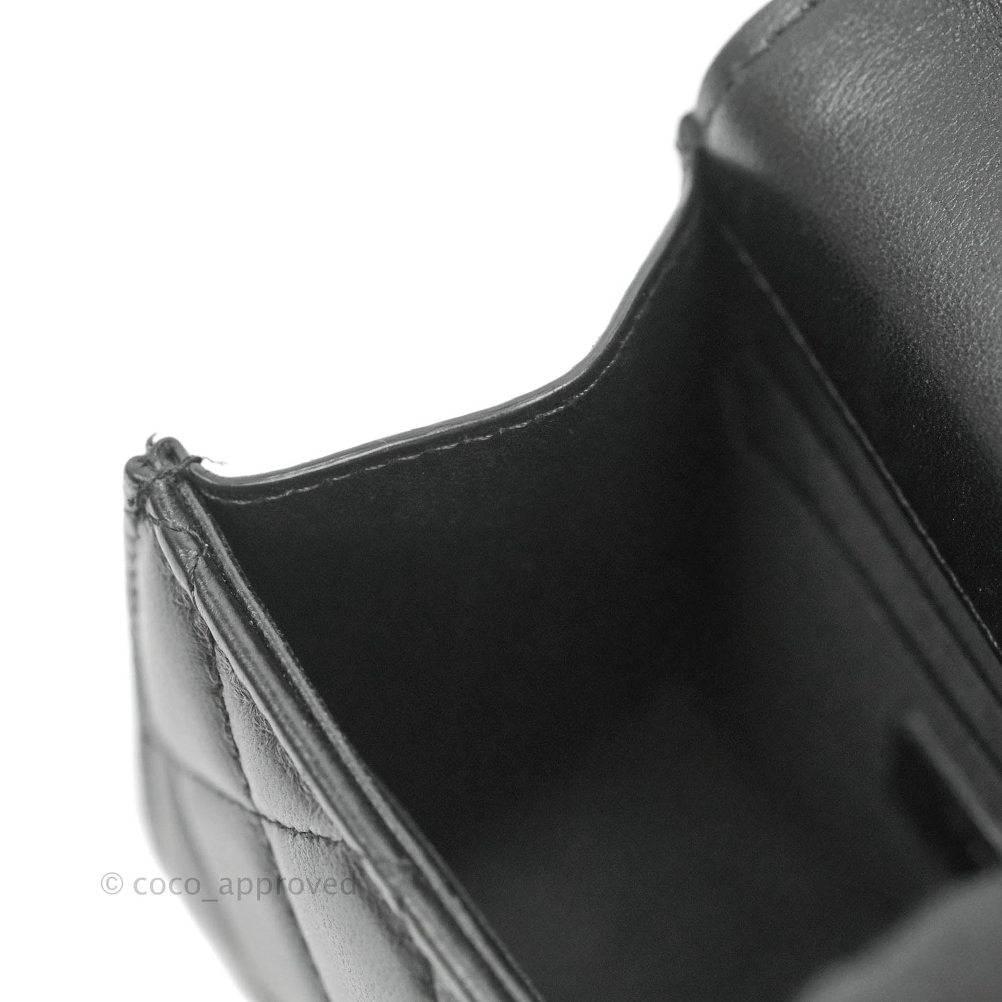 Chanel Mini Quilted Trendy CC Clutch With Chain Black Lambskin Gold Hardware