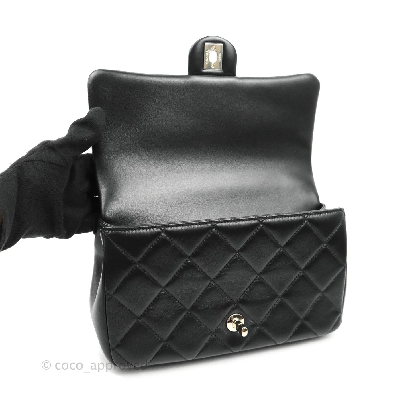 Chanel Quilted Large Resin Bi-Color Chain Flap Bag Black Lambskin