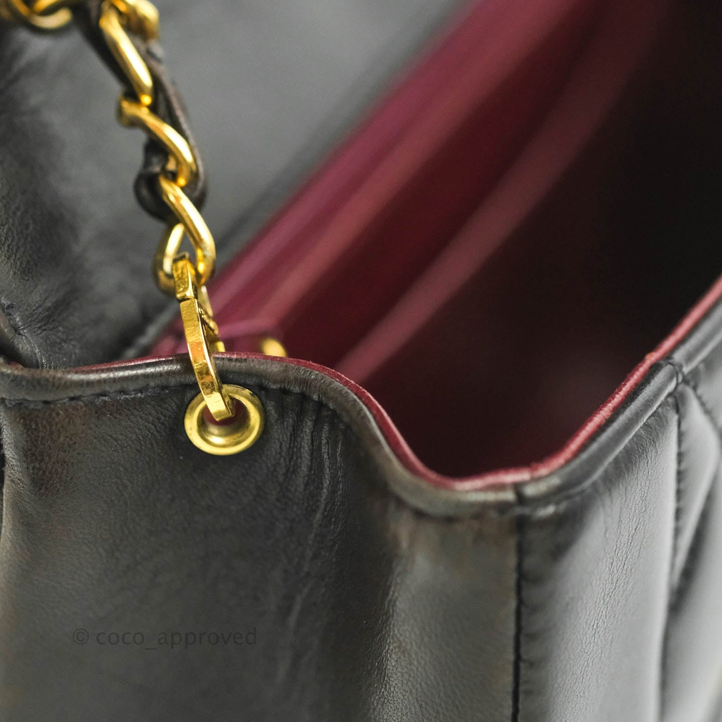 Chanel Vintage Quilted Medium Classic Diana Flap Bag Black Lambskin 24K Gold Harwdare