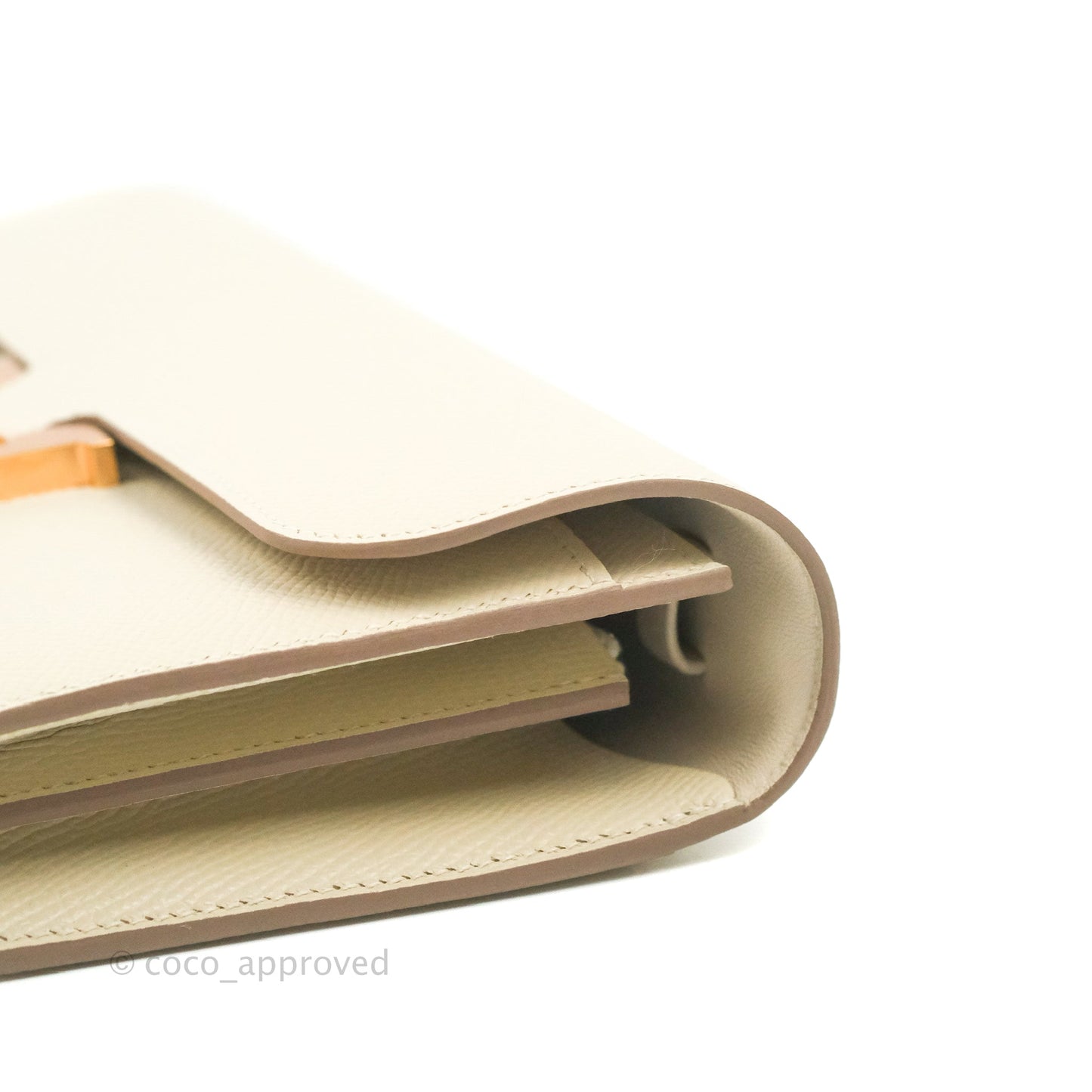 Hermès Constance Long To Go Wallet Craie Epsom Rose Gold Hardware
