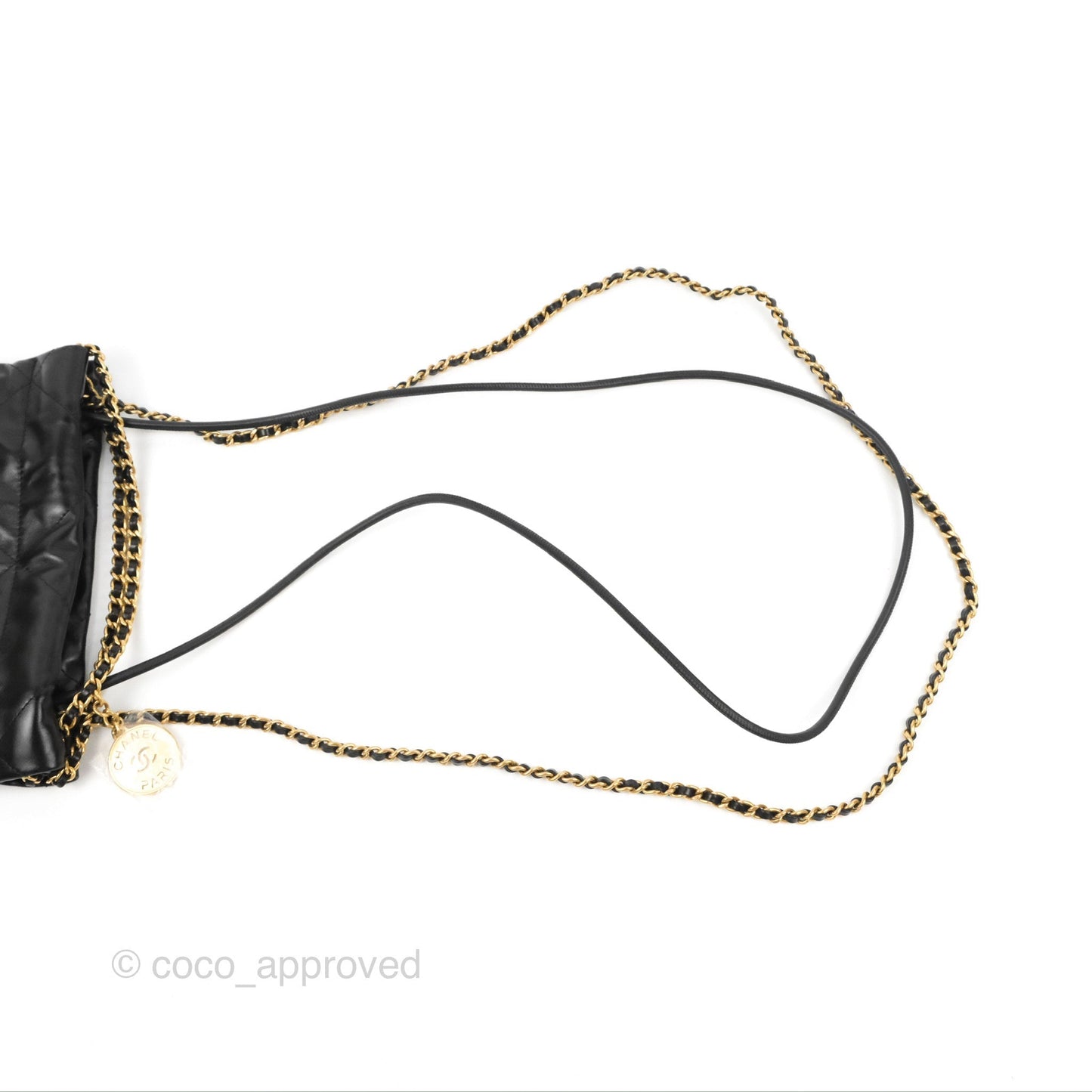 Chanel 22 Mini Bag Black Crumpled Calfskin