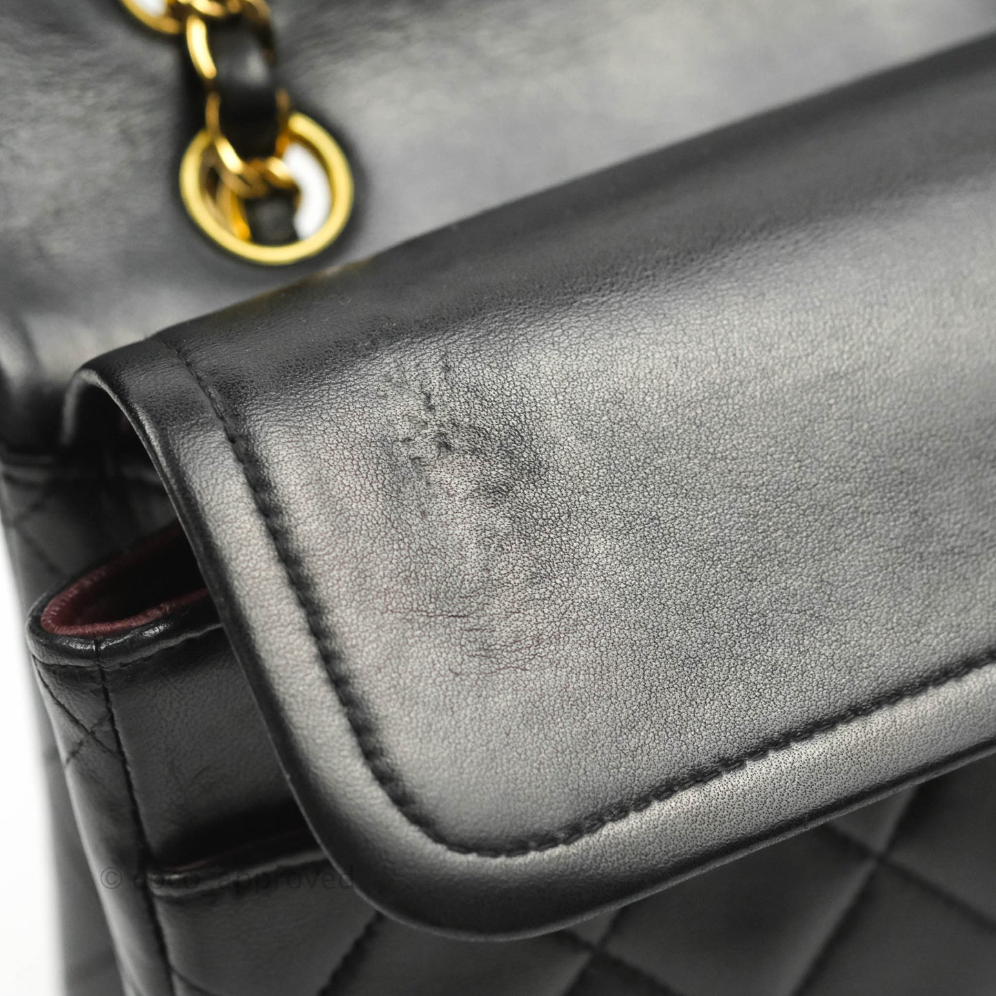 Chanel Classic Vintage Medium Flap Black Lambskin 24K Gold Hardware