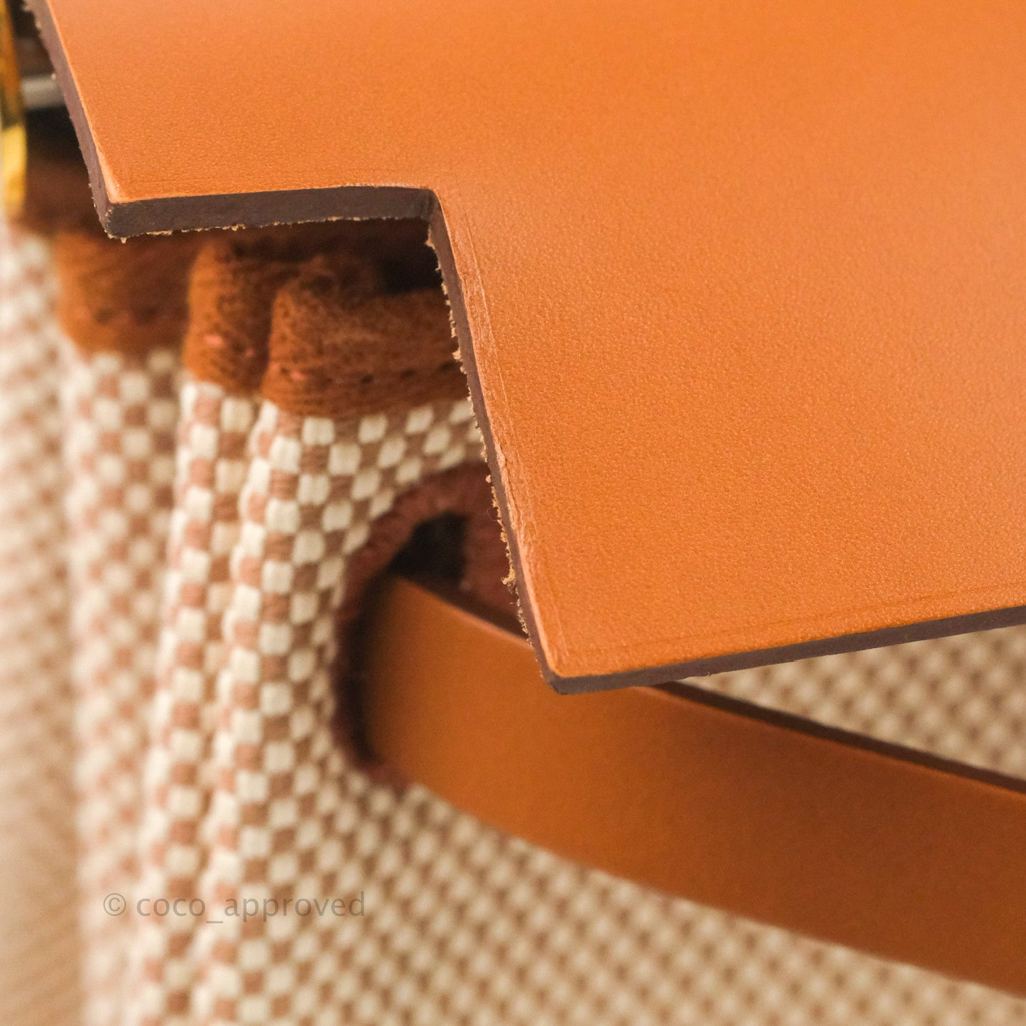 Hermès Herbag Zip 31 Retourne Criss Viking Ecru-Beige/Fauve Canvas Gold Hardware