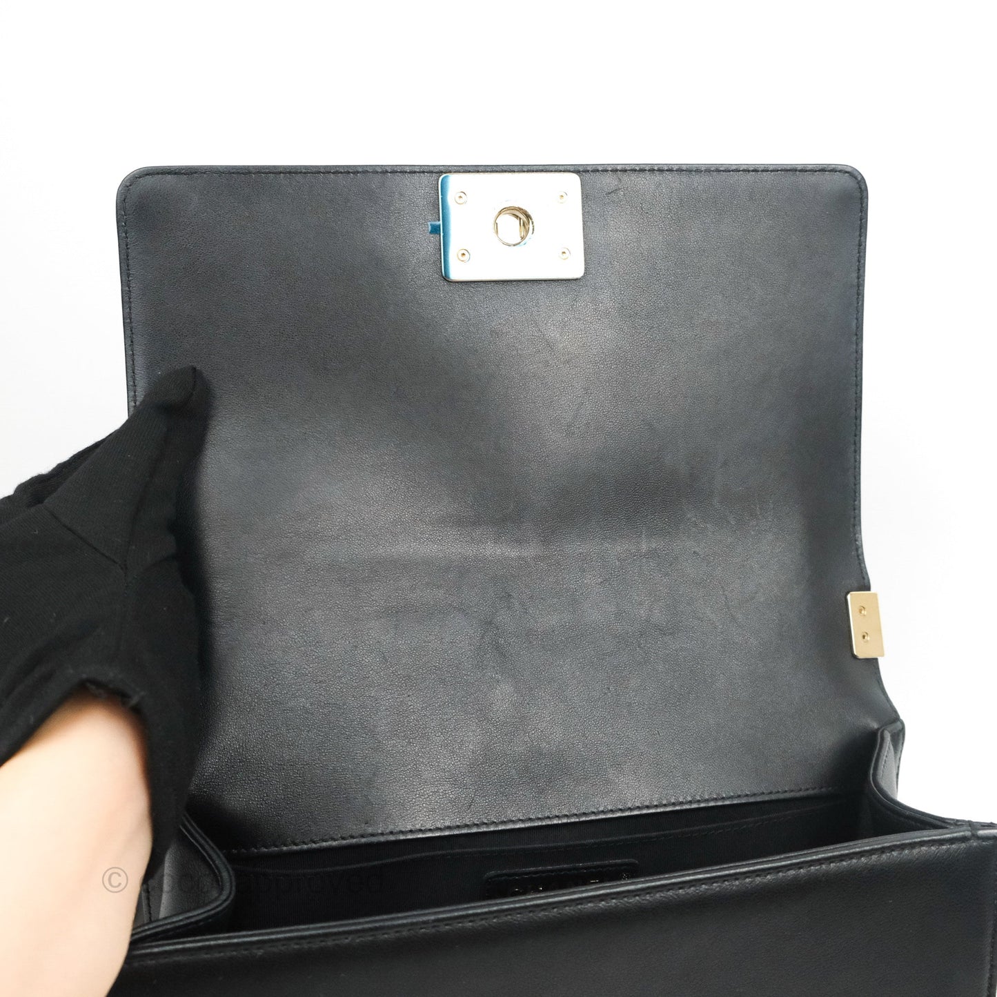 Chanel Quilted Medium Boy Black Gold Hardware