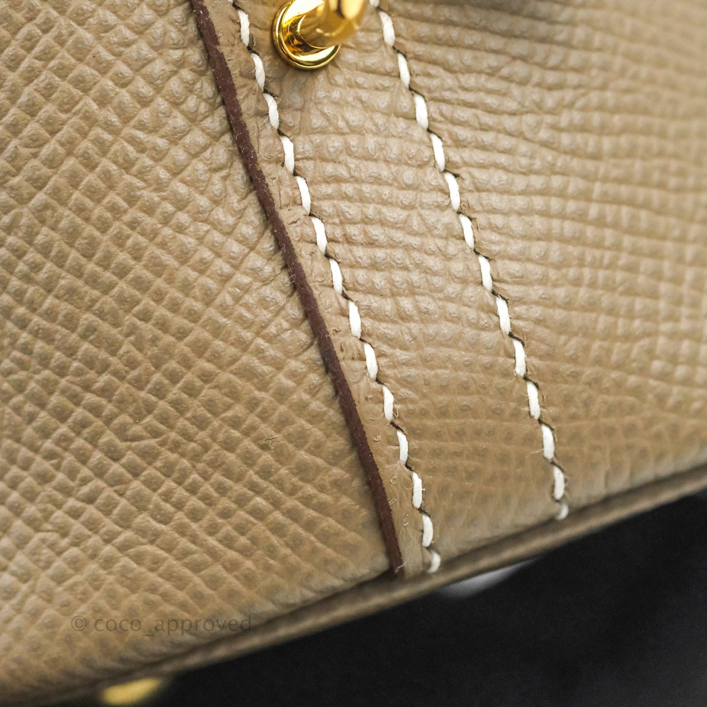 Hermès Bolide 1923 25 Etoupe Epsom Gold Hardware