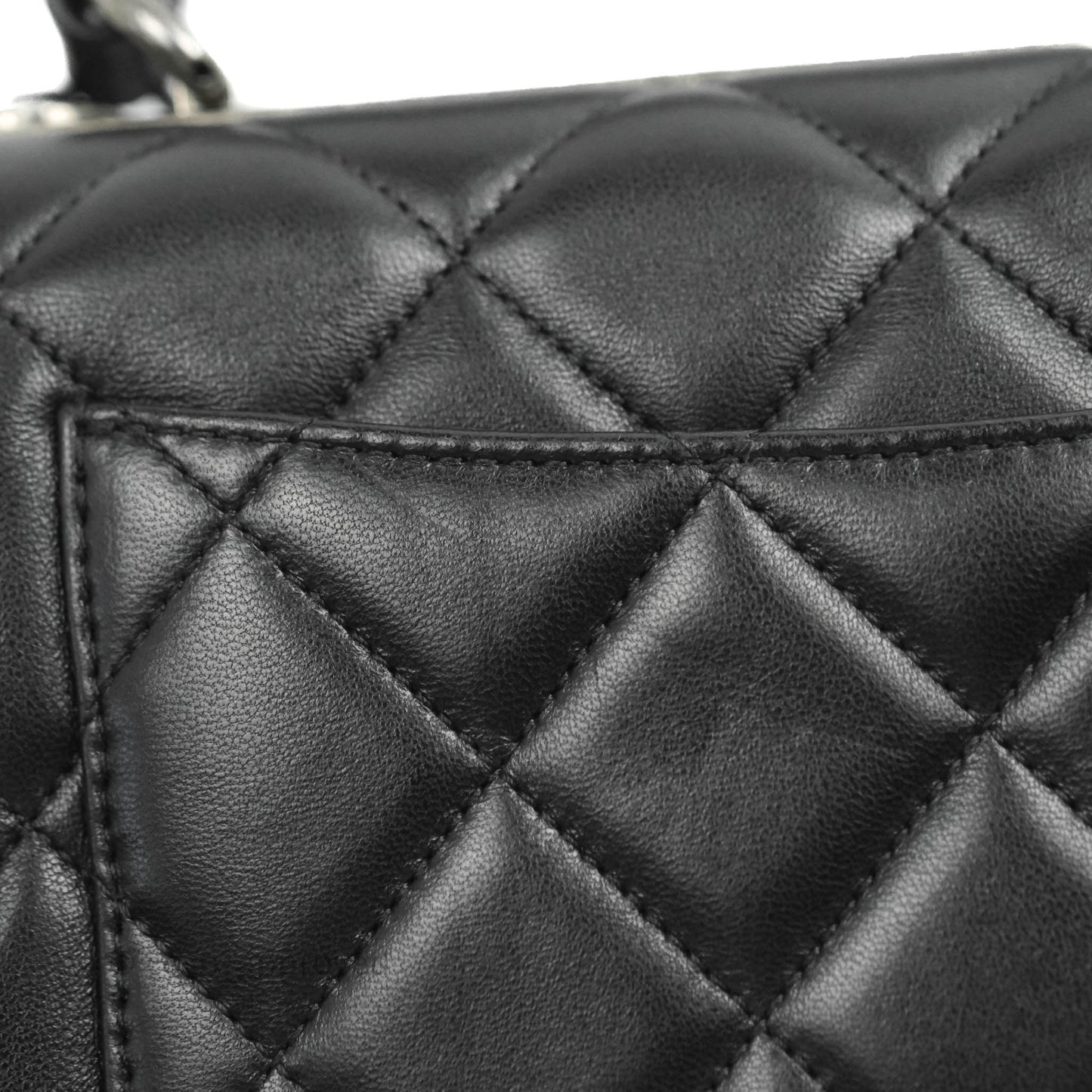 Chanel Small Trendy CC Black Lambskin Ruthenium Hardware