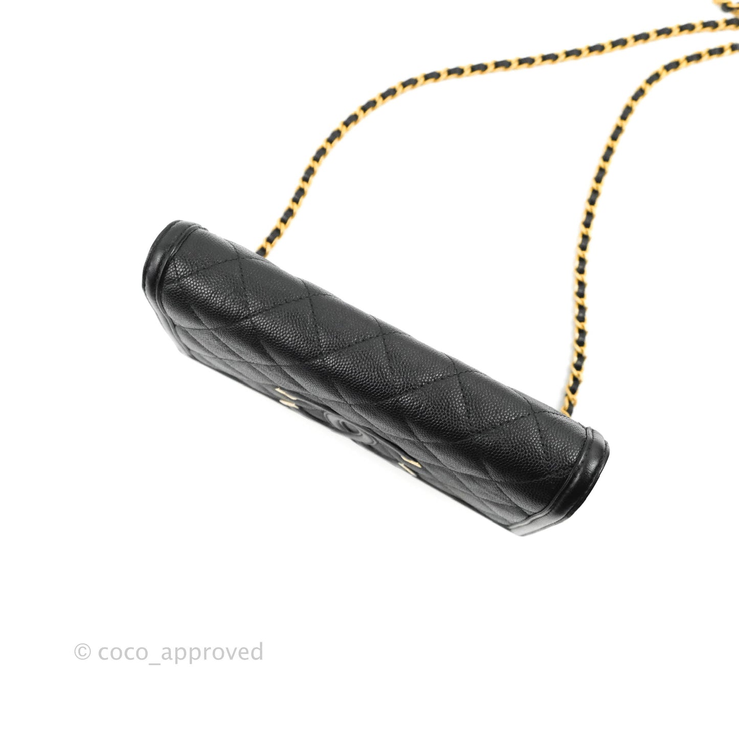 Chanel Filigree Wallet on Chain WOC Black Caviar Gold Hardware