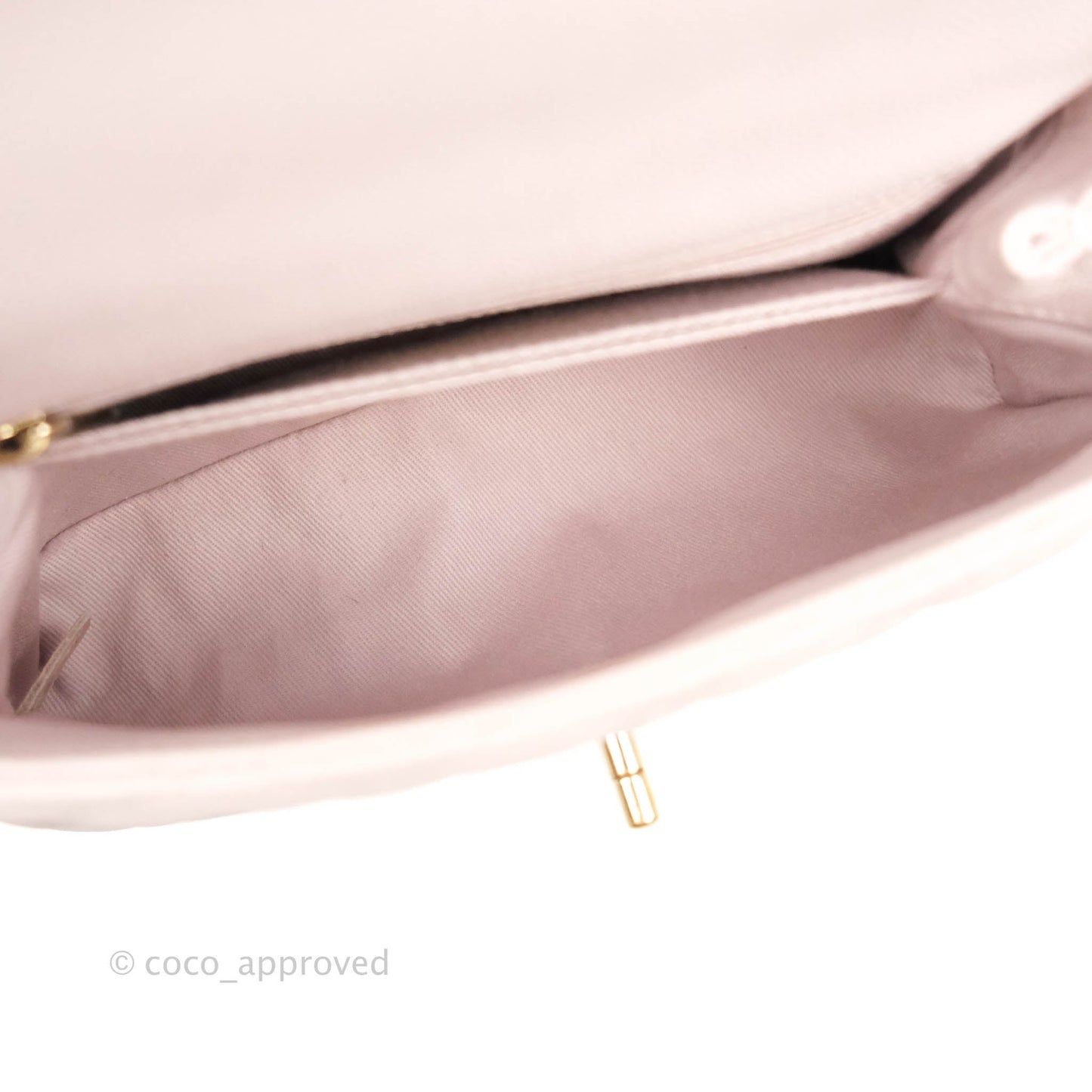 Chanel Small Coco Handle Light Lilac Pink Caviar Gold Hardware 20A