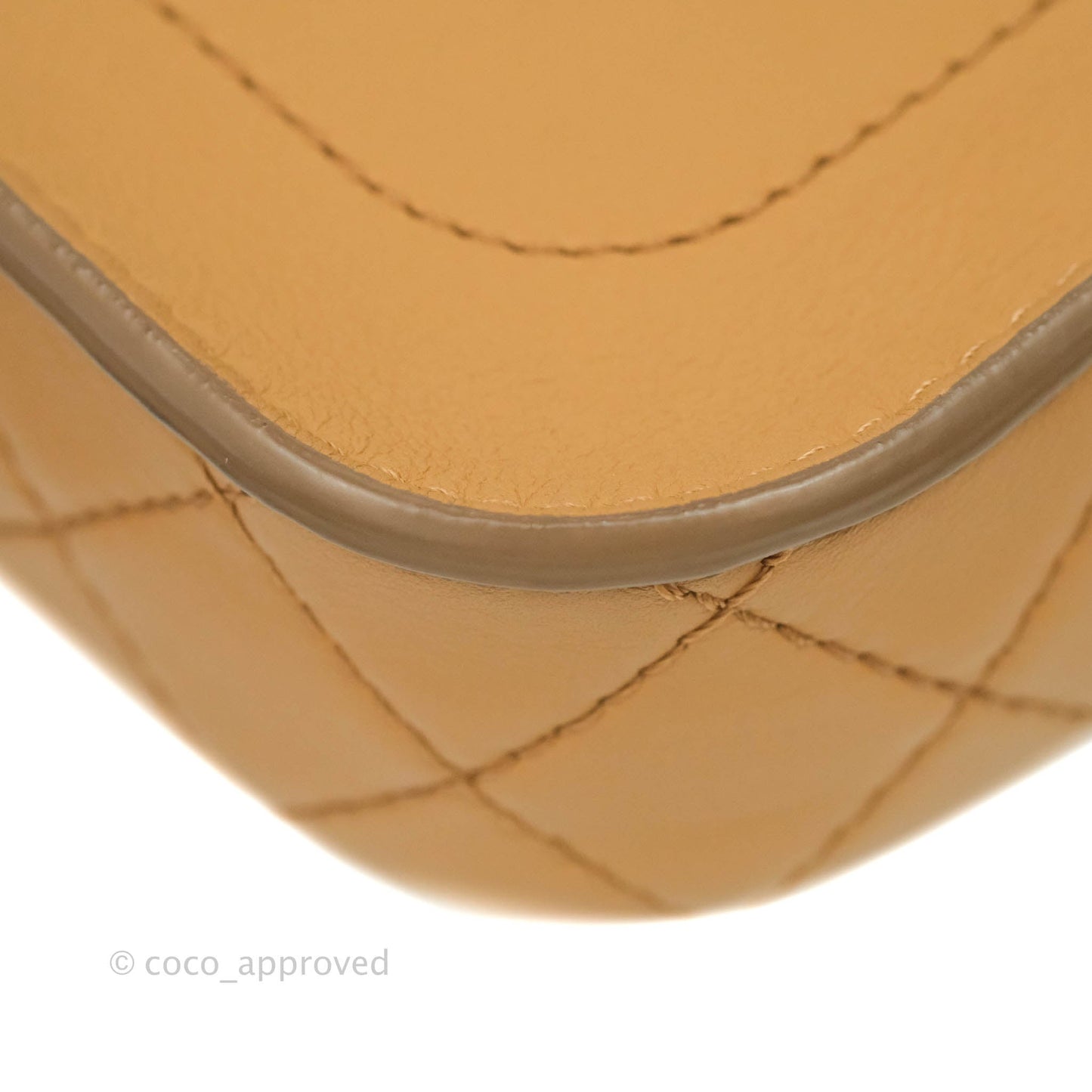 Chanel Quilted Flap With Coin Purse Caramel Calfskin Aged Gold Hardware 19K