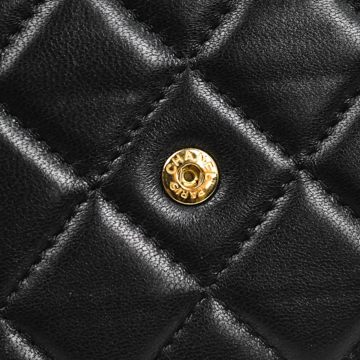 Chanel Quilted Classic WOC Black Lambskin Gold Hardware